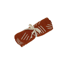Load image into Gallery viewer, Printed Bamboo Cotton Swaddle | Rust Rainbow