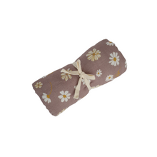 Load image into Gallery viewer, Printed Bamboo Cotton Swaddle | Purple Floral