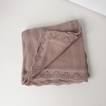 Load image into Gallery viewer, Organic Cotton Knitted Blanket | Thistle
