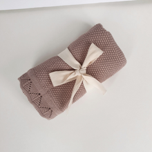 Load image into Gallery viewer, Organic Cotton Knitted Blanket | Thistle