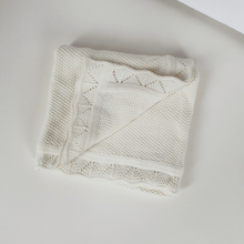 Load image into Gallery viewer, Organic Cotton Knitted Blanket | White