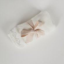 Load image into Gallery viewer, Organic Cotton Knitted Blanket | White