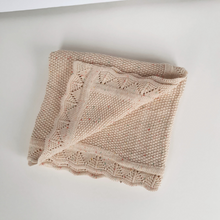 Load image into Gallery viewer, Organic Cotton Knitted Blanket | Oatmeal Fleck