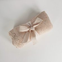 Load image into Gallery viewer, Organic Cotton Knitted Blanket | Oatmeal Fleck