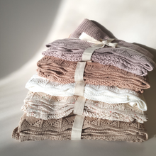 Load image into Gallery viewer, Organic Cotton Knitted Blanket | Soft Terracotta