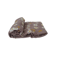 Load image into Gallery viewer, Printed Bamboo Cotton Swaddle | Purple Floral