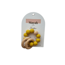 Load image into Gallery viewer, Silicone Ring Teether | Mustard
