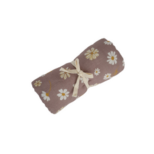 Load image into Gallery viewer, Printed Bamboo Cotton Swaddle | Purple Floral
