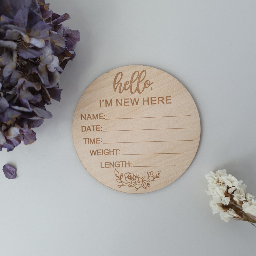 Announcement Plaque | Hello I'm New Here