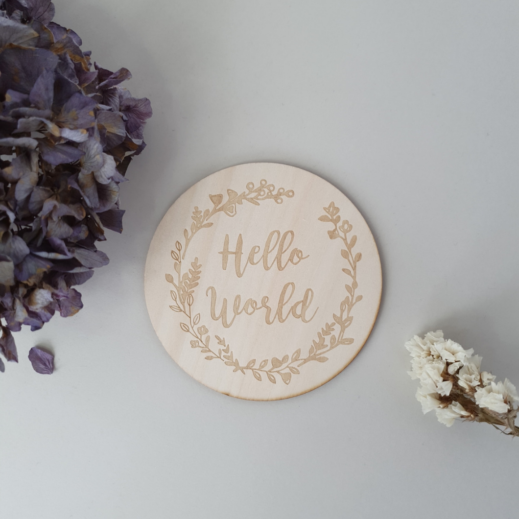 Announcement Plaque | Hello World