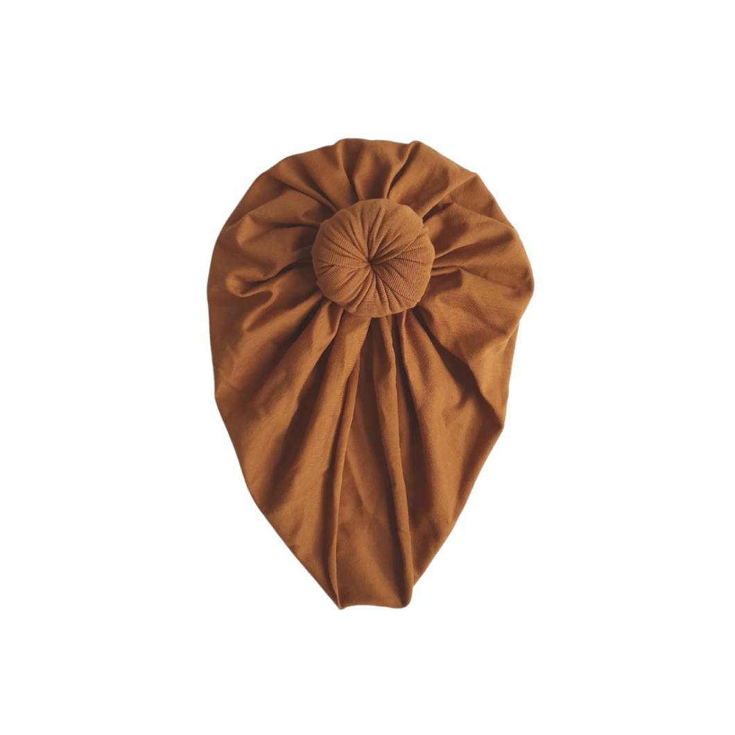 Newborn Solid Knot Turban | Tan