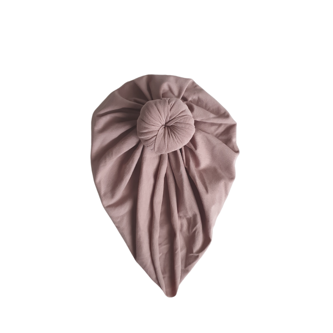 Newborn Solid Knot Turban | Mauve