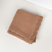 Load image into Gallery viewer, Organic Cotton Knitted Blanket | Soft Terracotta
