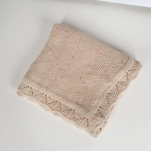 Load image into Gallery viewer, Organic Cotton Knitted Blanket | Oatmeal Fleck
