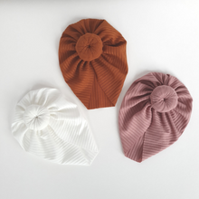 Load image into Gallery viewer, NEW Ribbed Knot Turban | Dusty Rose
