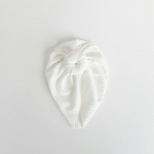 Load image into Gallery viewer, NEW Ribbed Knot Turban | Pure White
