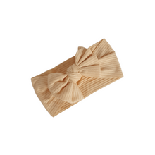 Load image into Gallery viewer, Ribbed Bow Headband | Pale Yellow
