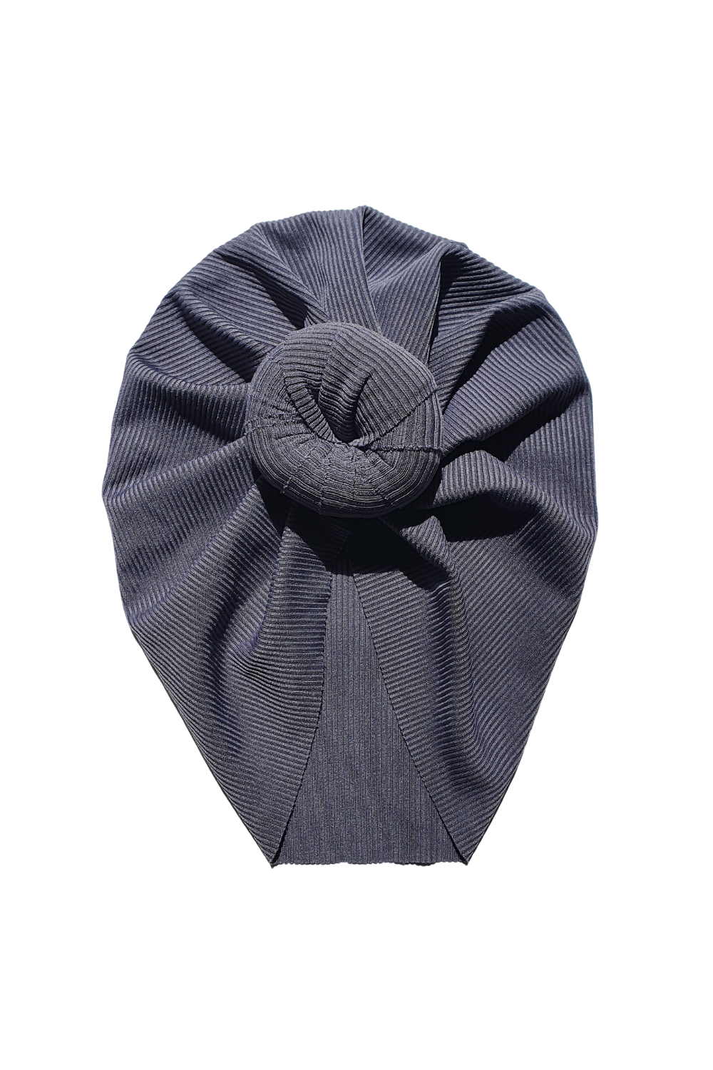 Ribbed Knot Turbans | Steel Blue