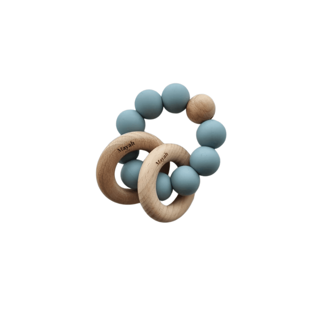 Silicone Ring Teether | Sky blue