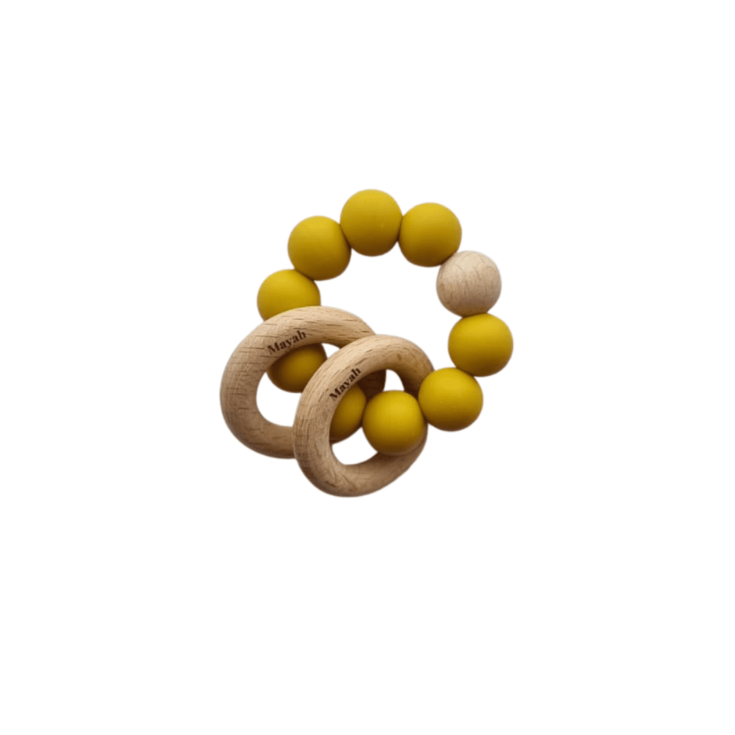 Silicone Ring Teether | Mustard