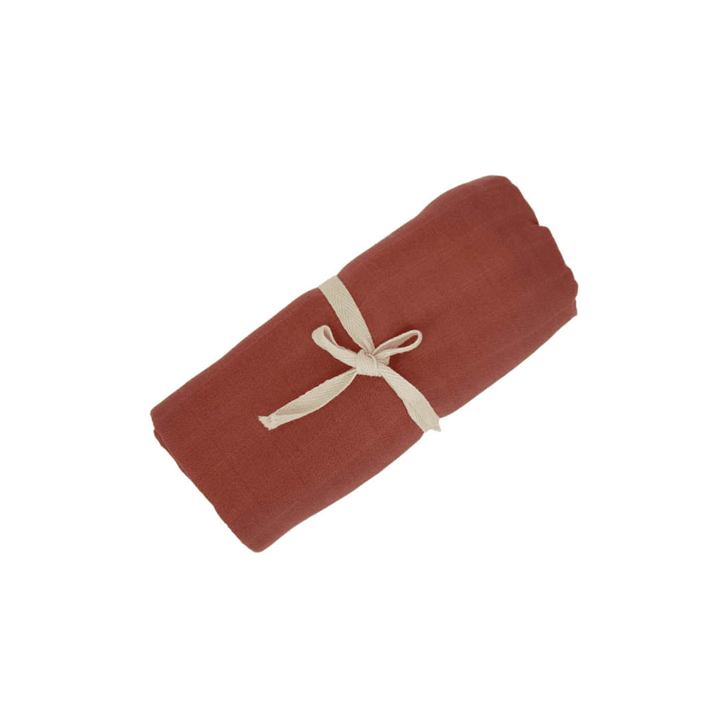 Solid Bamboo Cotton Swaddles | Deep Red