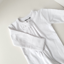 Load image into Gallery viewer, Organic Cotton Sleepsuit | White
