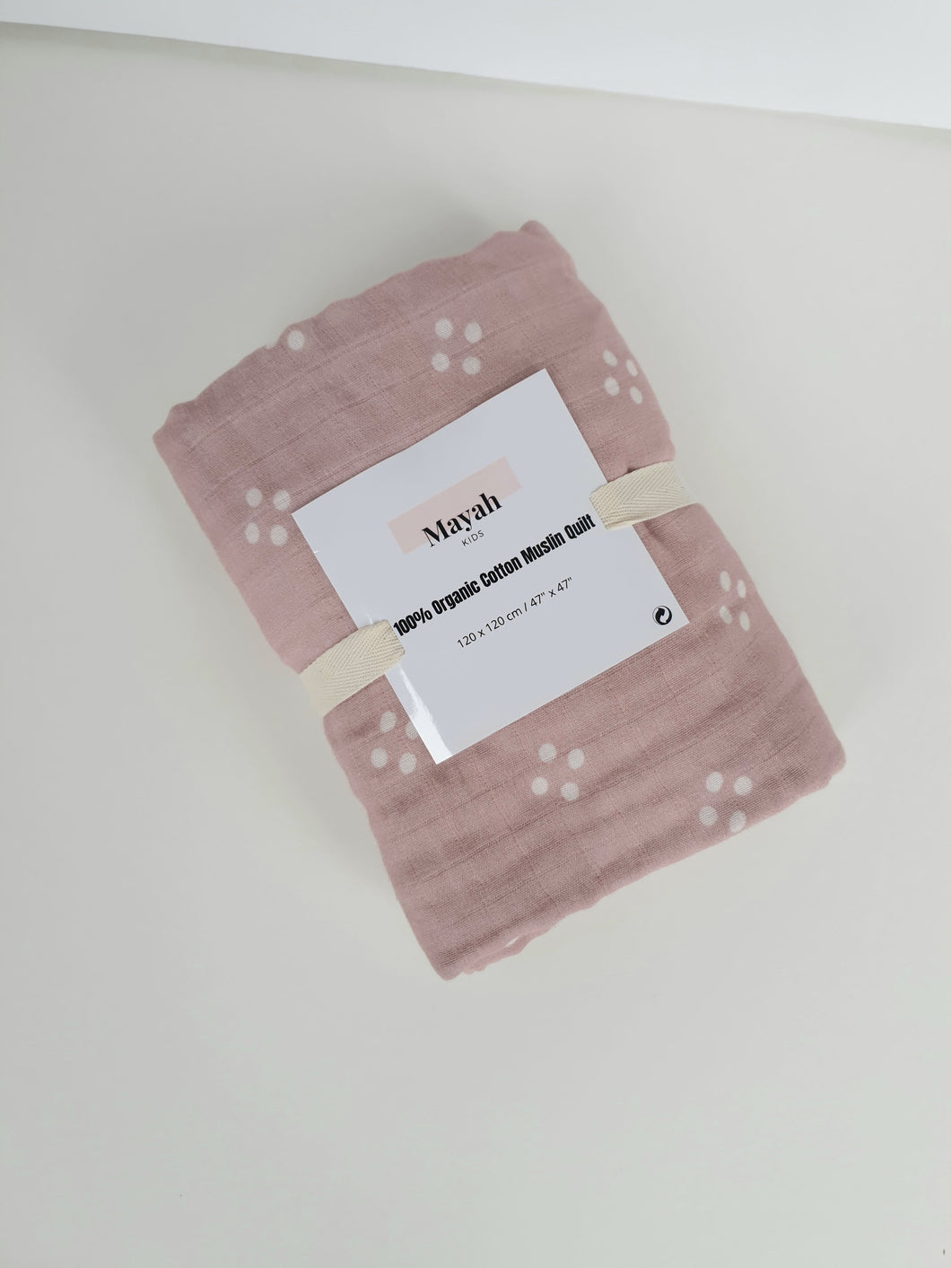 Organic Muslin Cotton Quilt | Pink Spots