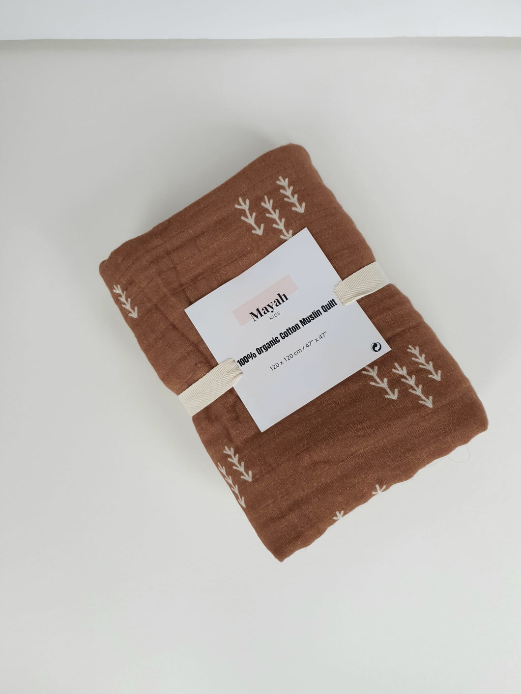 Organic Muslin Cotton Quilt | Forest Brown