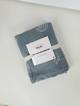 Load image into Gallery viewer, Organic Muslin Cotton Quilt | Blue Rainbows
