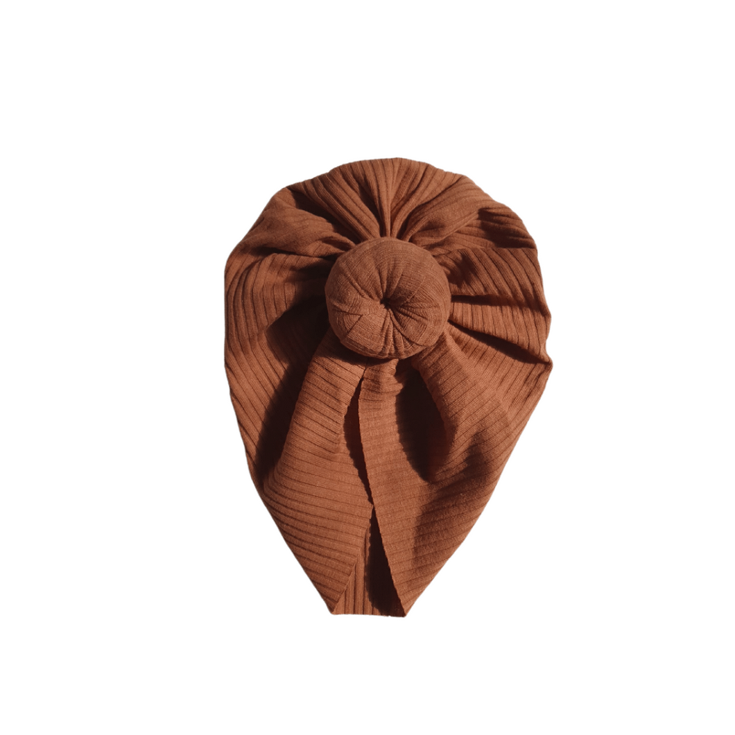 Ribbed Knot Turban | Tan