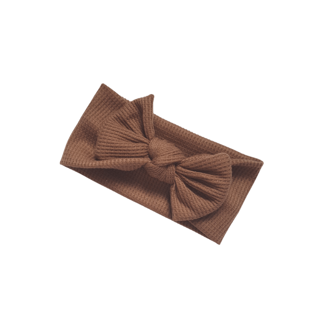 Waffle Knot Bow Headbands | Nutmeg