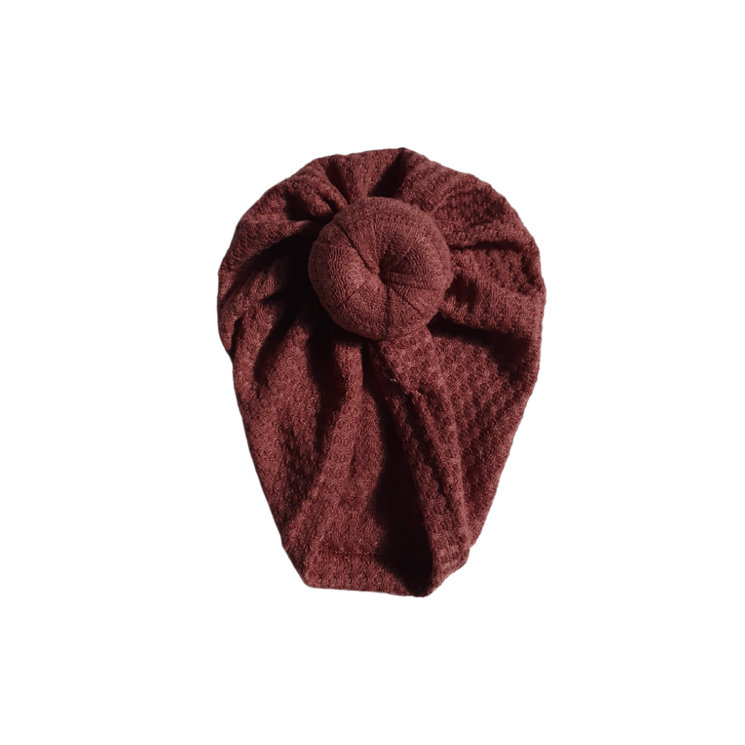 Waffle Knot Turban | Rosewood