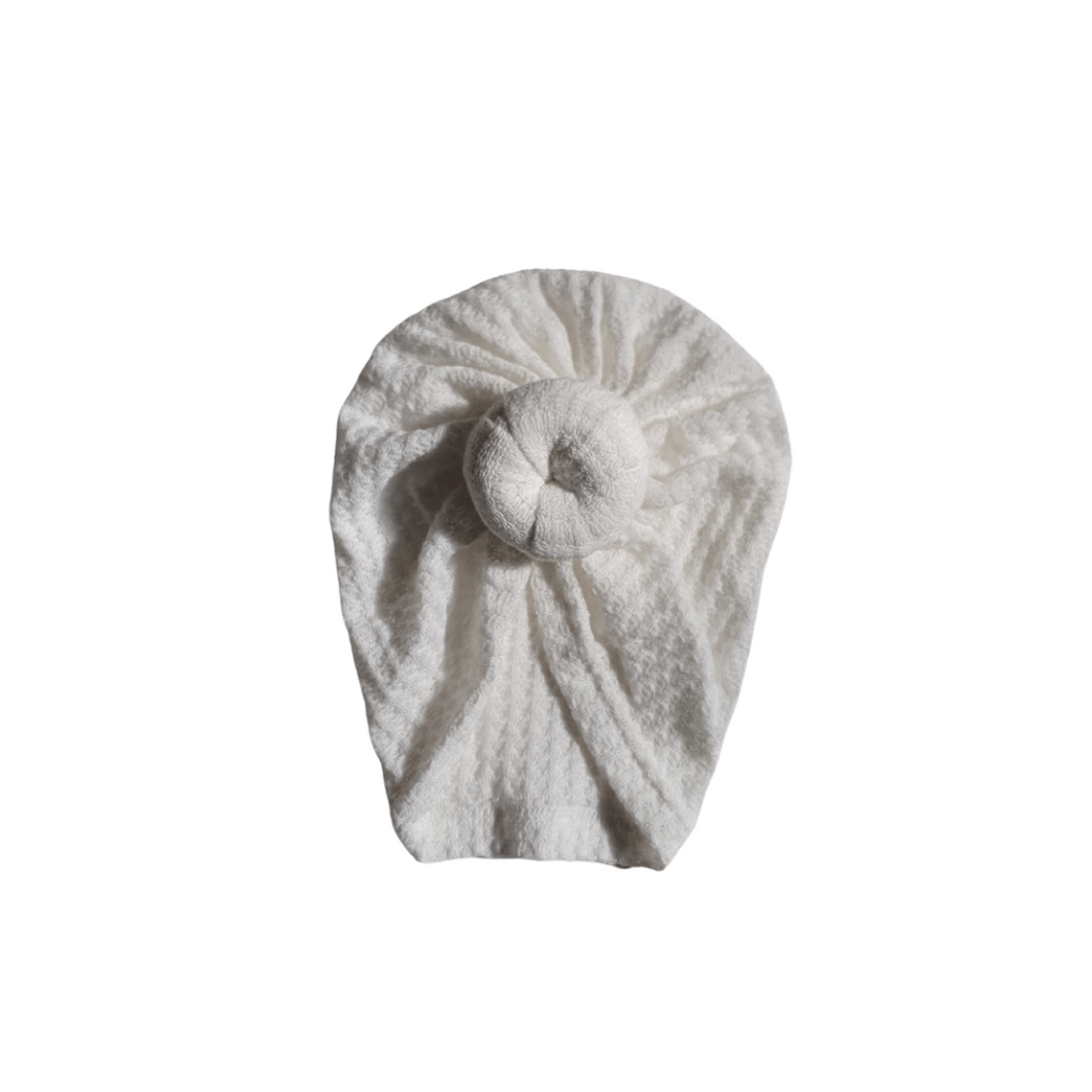 Waffle Knot Turban | White